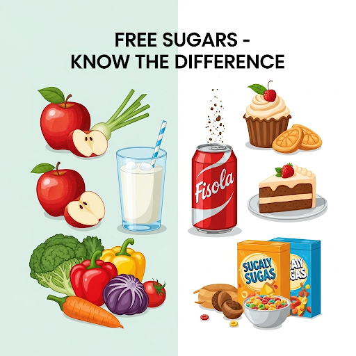 Free Sugars in Processed Foods and Drinks